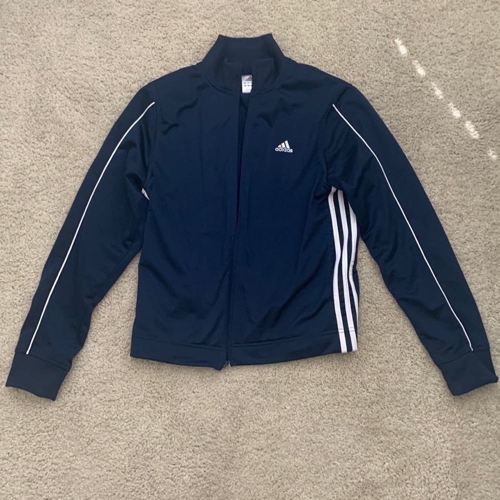 Adidas Navy Striped Track Jacket